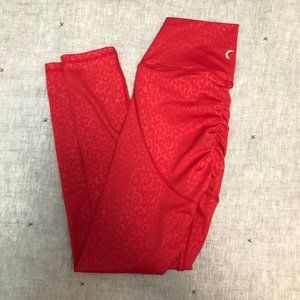 Red Leopard Scrunchy What Light n Tight Hi-Rise 7/8 24"